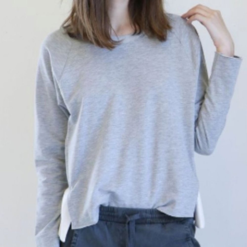 PHARAOH Black Velvet Trim Sweatshirt Top Size 0